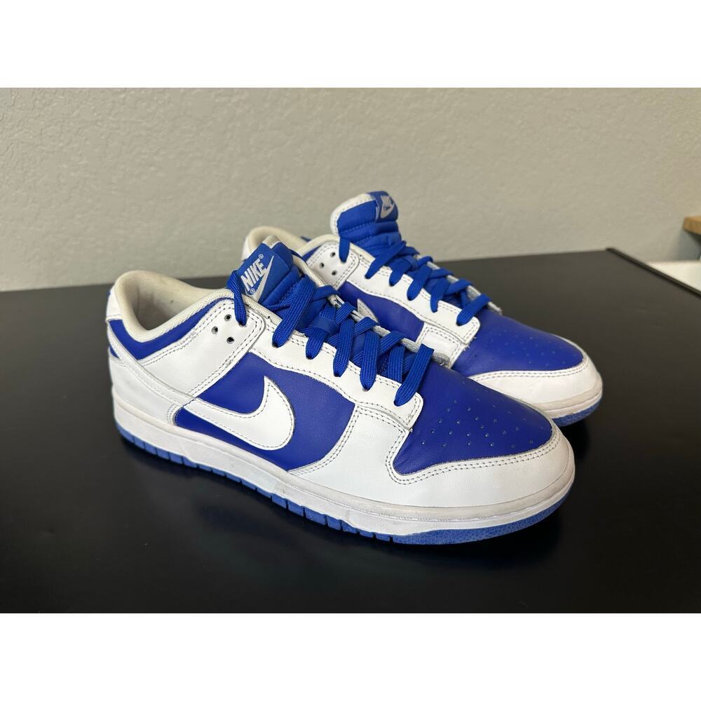 Nike Dunk Low Top Sneaker Head Men 10 Race Blue Royal Streetwear Preppy Grunge